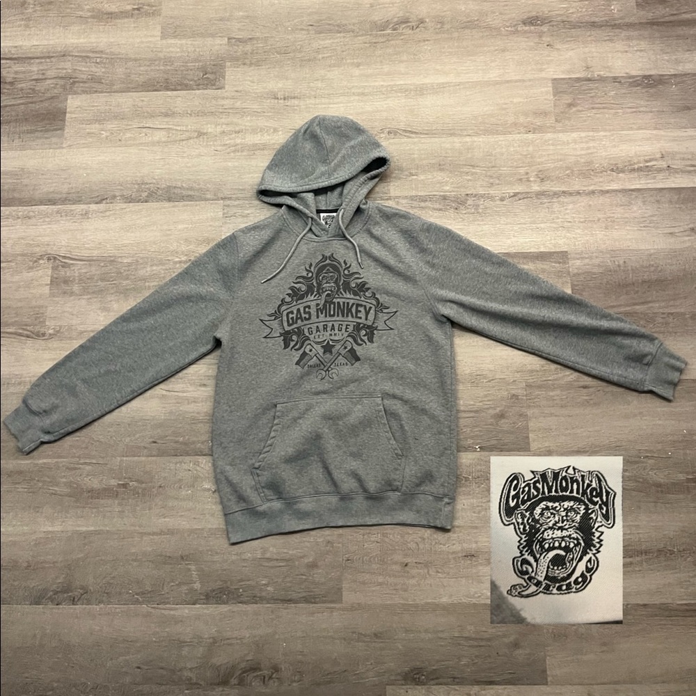 Grey Medium Gas Monkey Hoodie